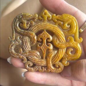 Jade Carved Stone Pendant